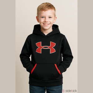 Boys Under Armour Hoodie YLG Black Red